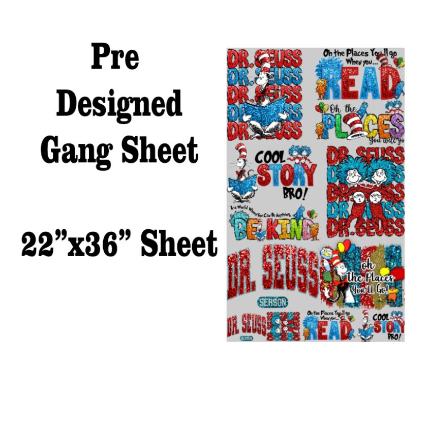Faux Suess DTF Gang Sheet Transfers