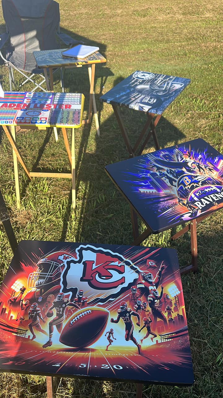 Custom Adhesive TV Tray Sticker - 20x16