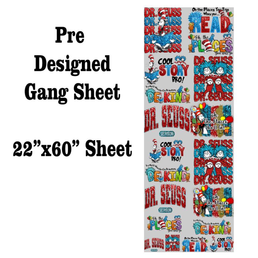Faux Suess DTF Gang Sheet Transfers