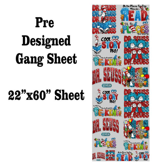 Faux Suess DTF Gang Sheet Transfers