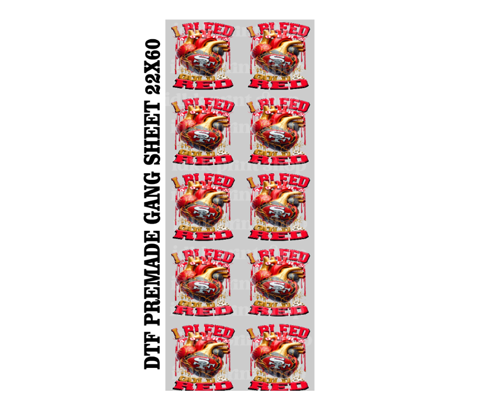 Super Bowl Premade DTF Gang Sheet