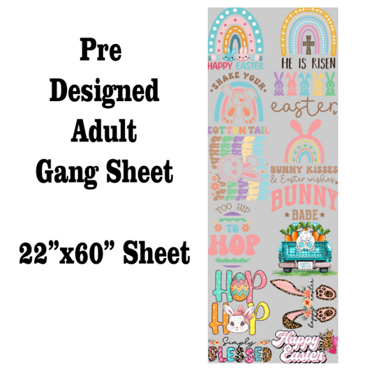 Easter DTF Gang Sheet Transfers