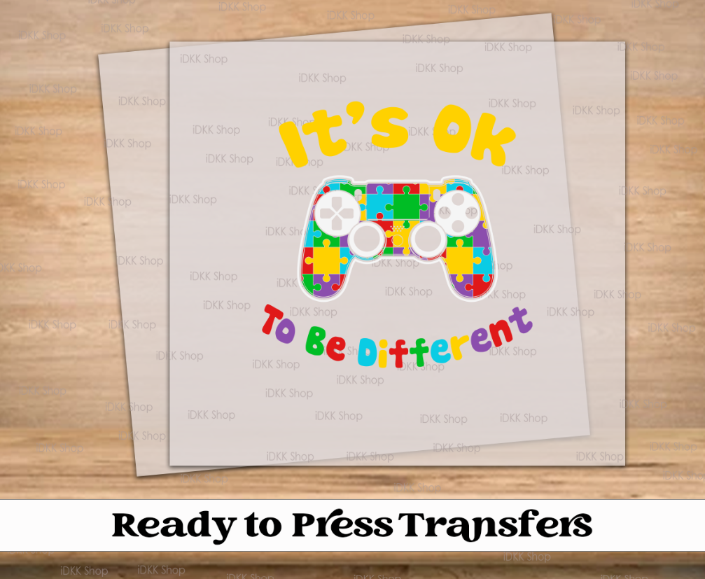 It's Ok To Be Different Autism DTF Transfer