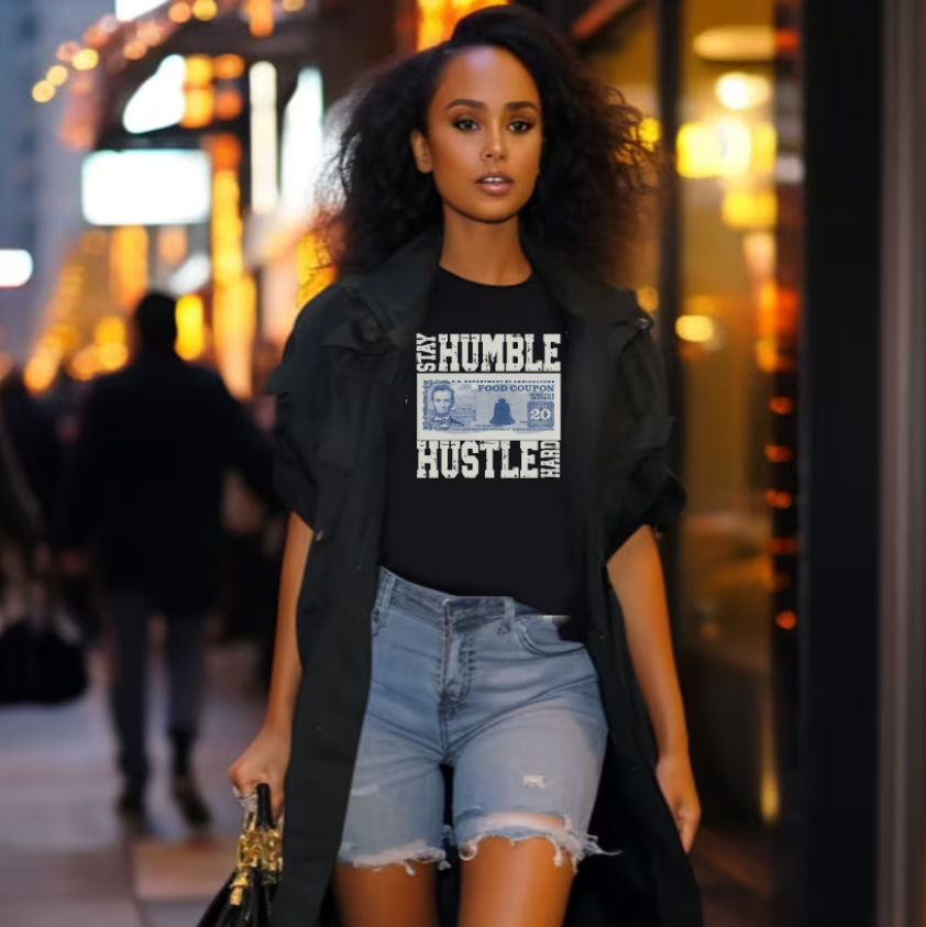 Stay Humble Hustle Hard Black TShirt