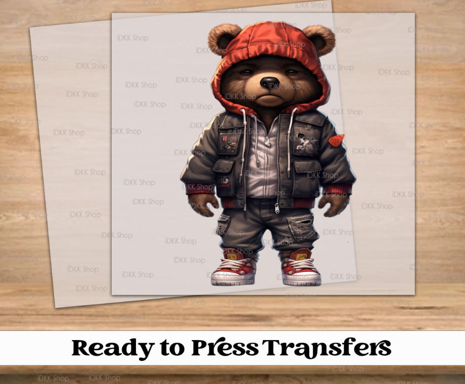 Red Cool Bear | DTF Transfer