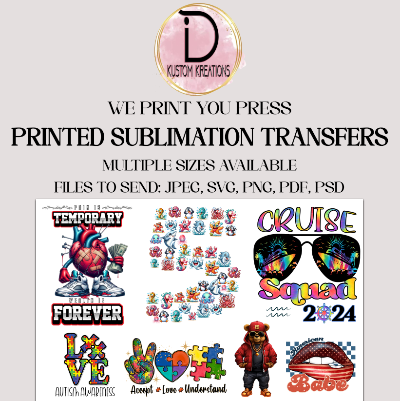 Custom Sublimation Transfers