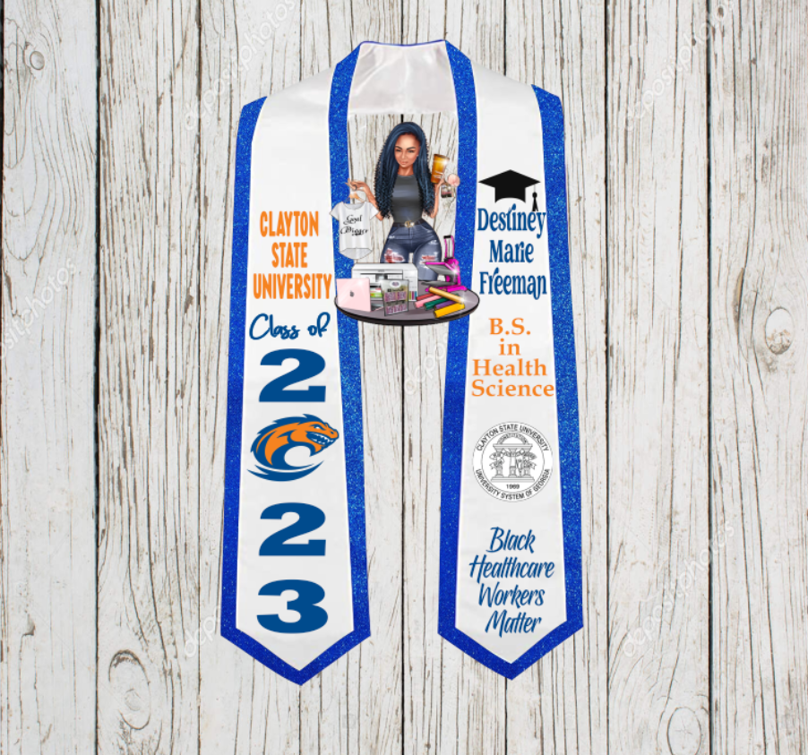 Glitter Classic Trimmed Graduation Stole
