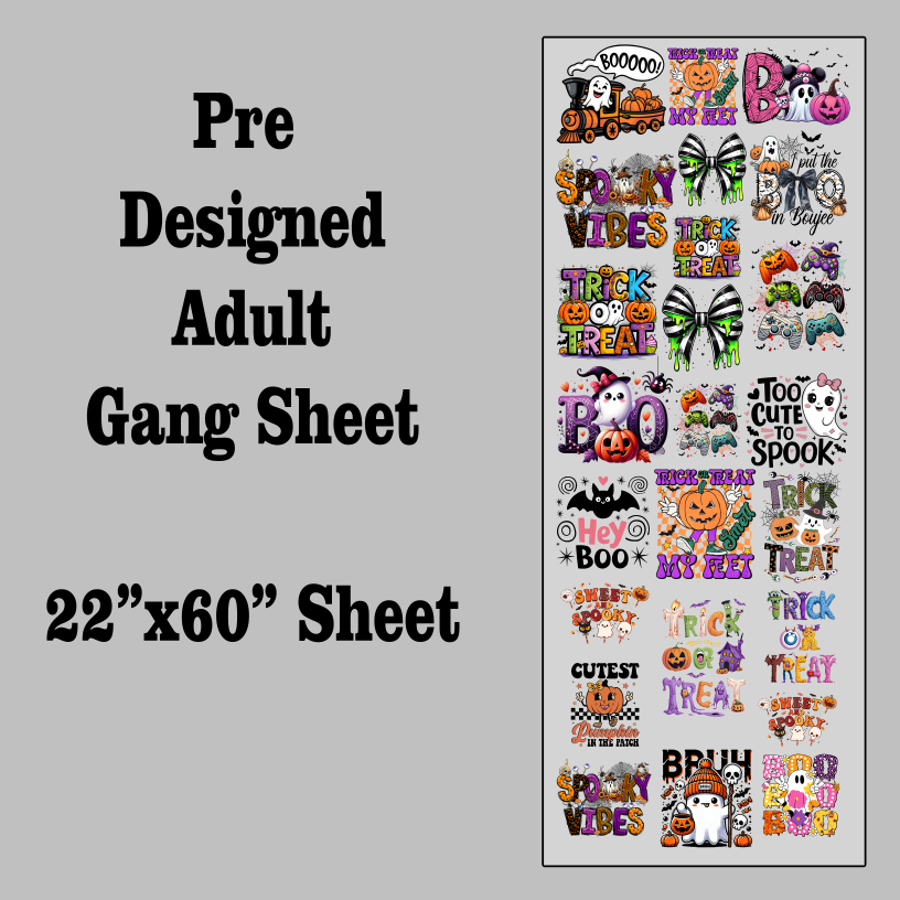 Youth Halloween DTF Gang Sheet