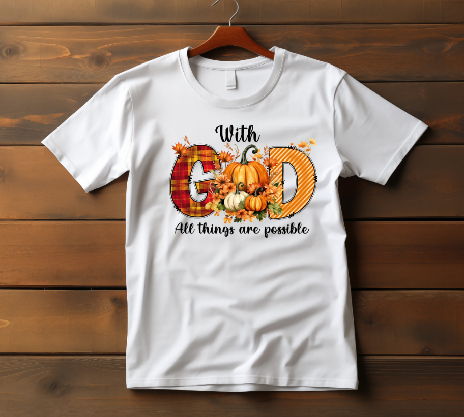 With God All Things Are Possible DTF Transfer