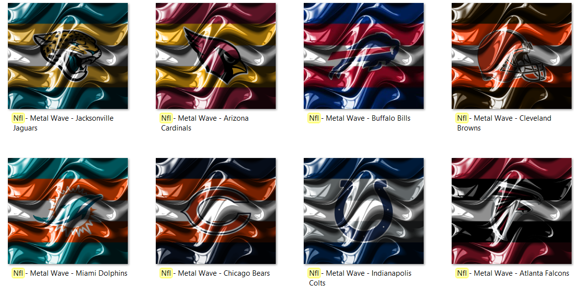 Football Metal Wave Sticker Pile TV Tray Decal