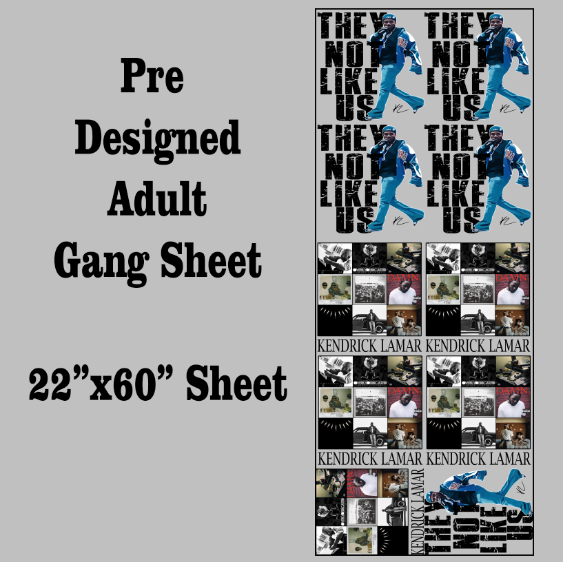 Kendrick DTF Gang Sheet