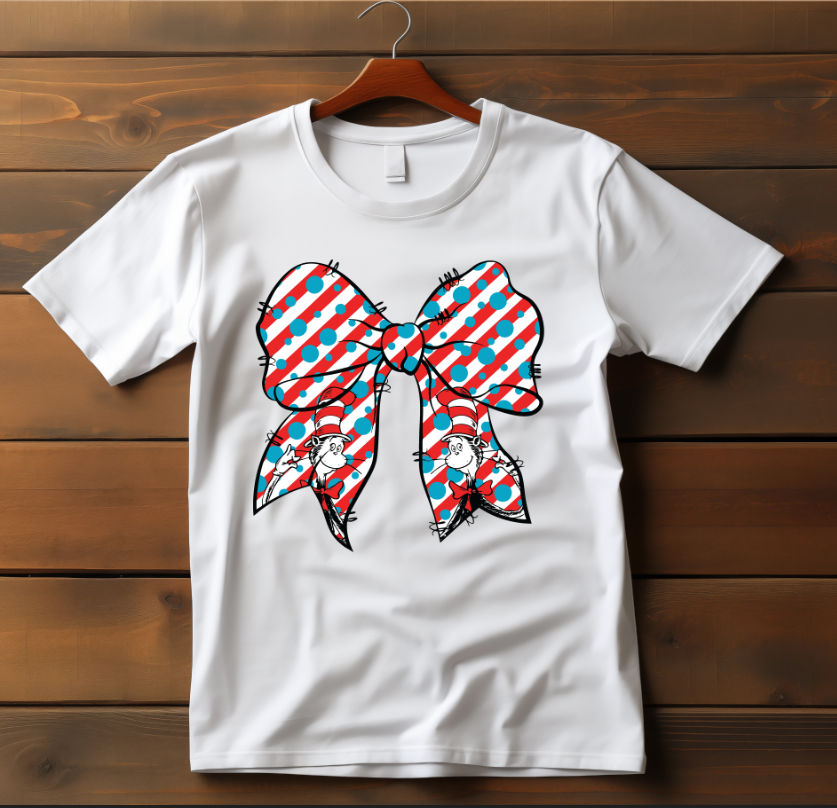 Suess Bow Striped DTF Transfer