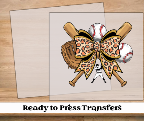 Baseball Bow DTF Transfer
