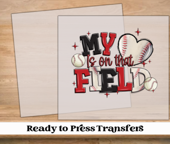 My Heart Is On The Field DTF Transfer