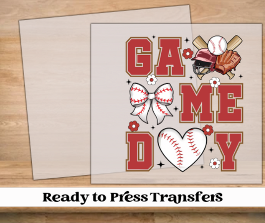 Game Day Baseball DTF Transfer