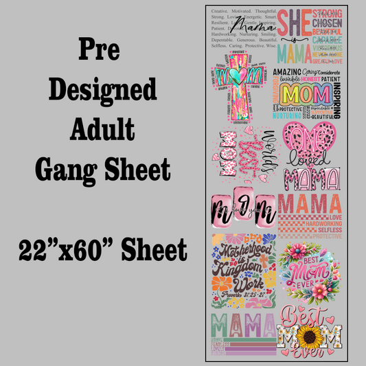 Mama Mom DTF Gang Sheet