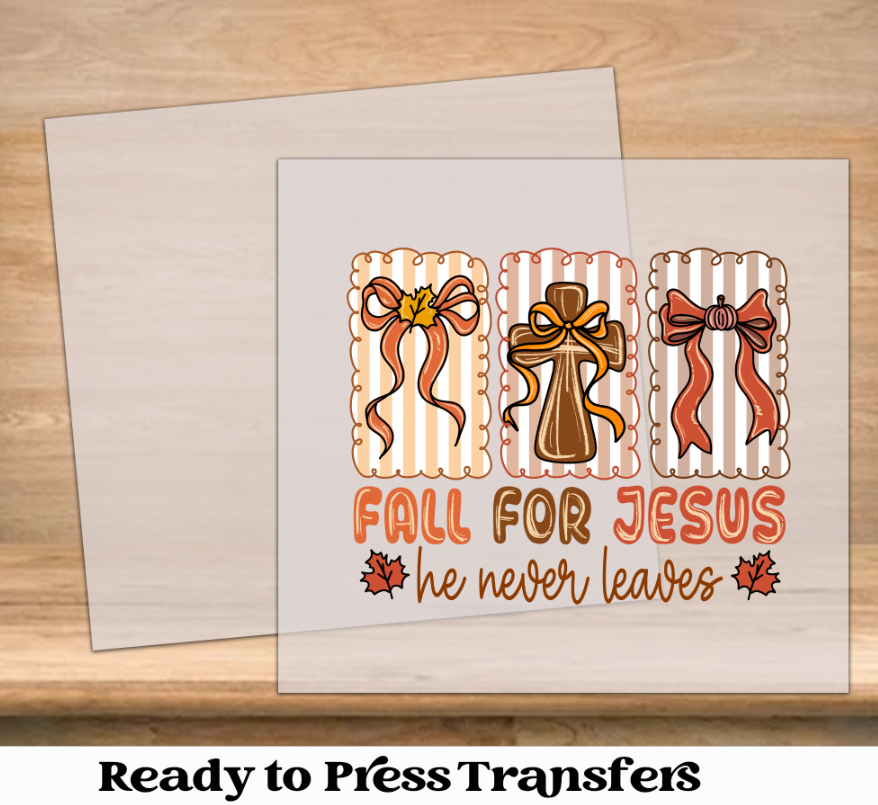 Fall For Jesus DTF Transfer
