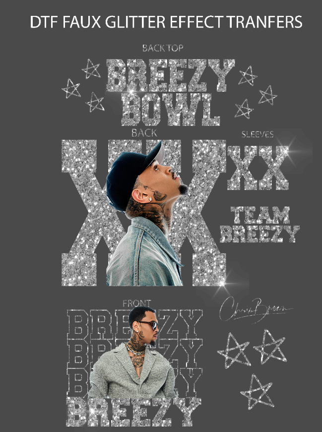 Breezy Faux Glitter DTF Transfer