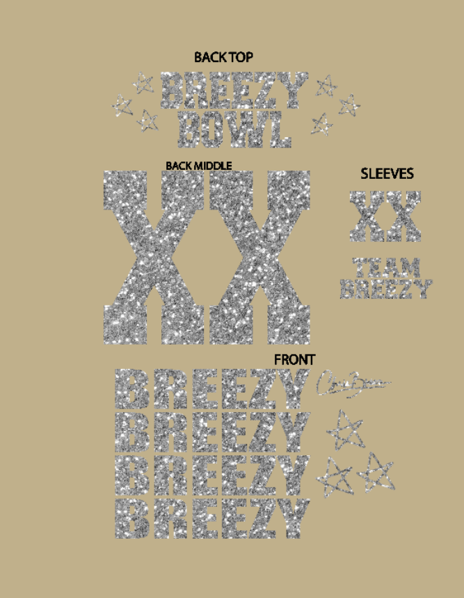 Breezy Glitter Transfer VINYL (PRE ORDER)