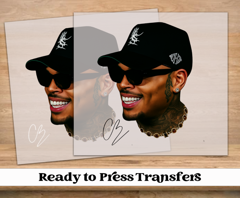 Breezy Black Hat DTF Transfer