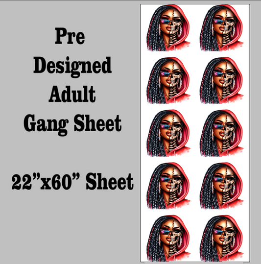 Pink Bouije Horror Halloween DTF Gang Sheet