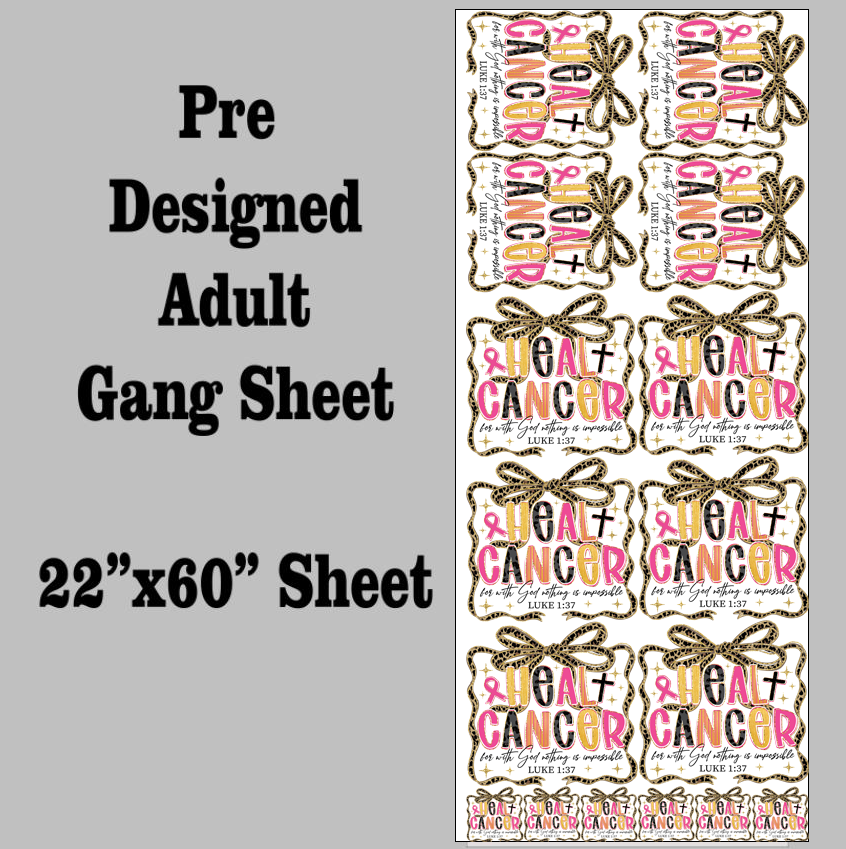 Heal Cancer DTF Gang Sheet