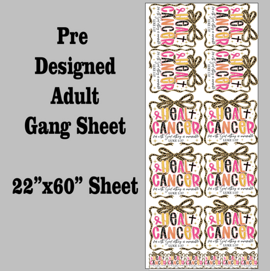 Heal Cancer DTF Gang Sheet