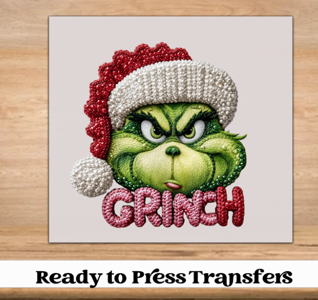 Bling Grnch Christmas DTF Transfer