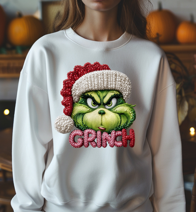 Bling Grnch Christmas DTF Transfer