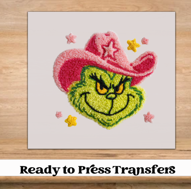 Pink Cowboy Grnch DTF Transfer