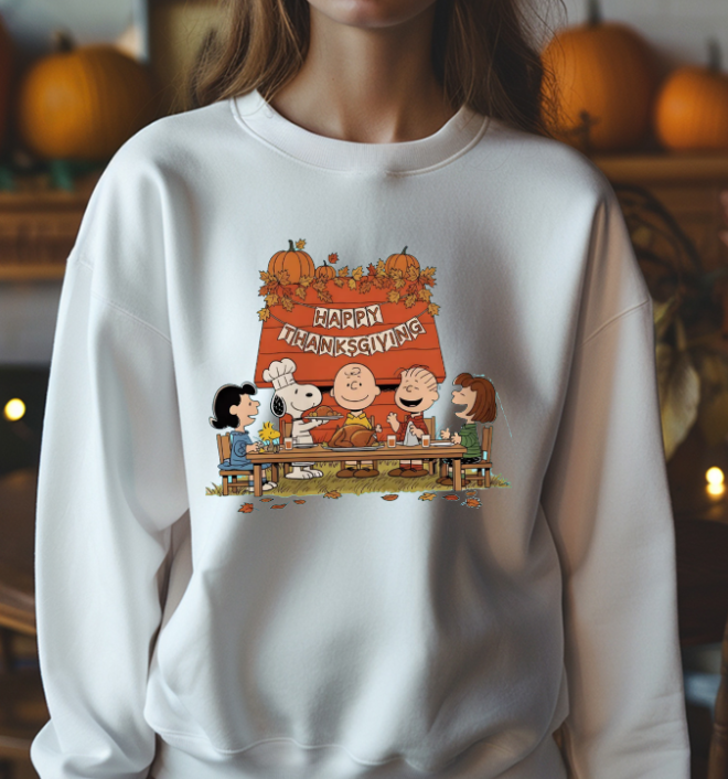 Snoopy and Friends Happy Thanksgiving DTF Transfer