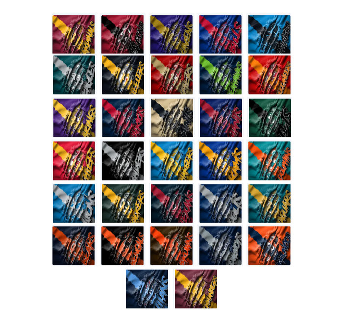 Claw Rip Football Themed Foldable Tray Table | All Teams Available