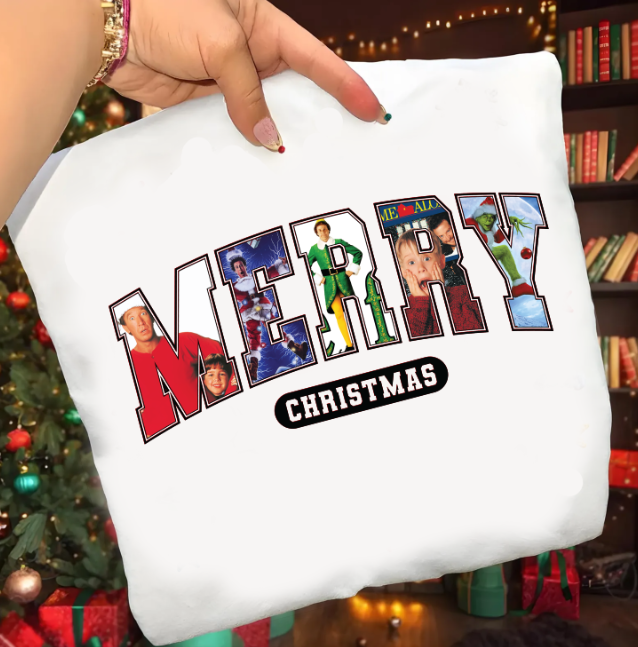 Christmas Movie Merry Christmas DTF Transfer