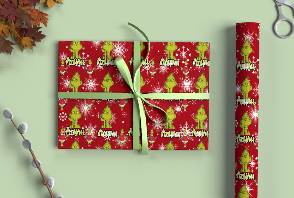Grinch Christmas Gift Wrapping Paper