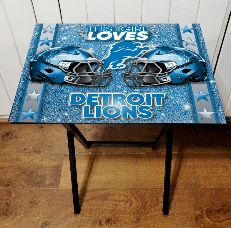 This Girl Loves Football Themed Foldable Tray Table | All Teams Available