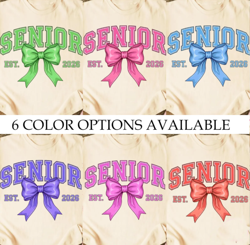 Coquette Senior Bow 2026 DTF Transfer