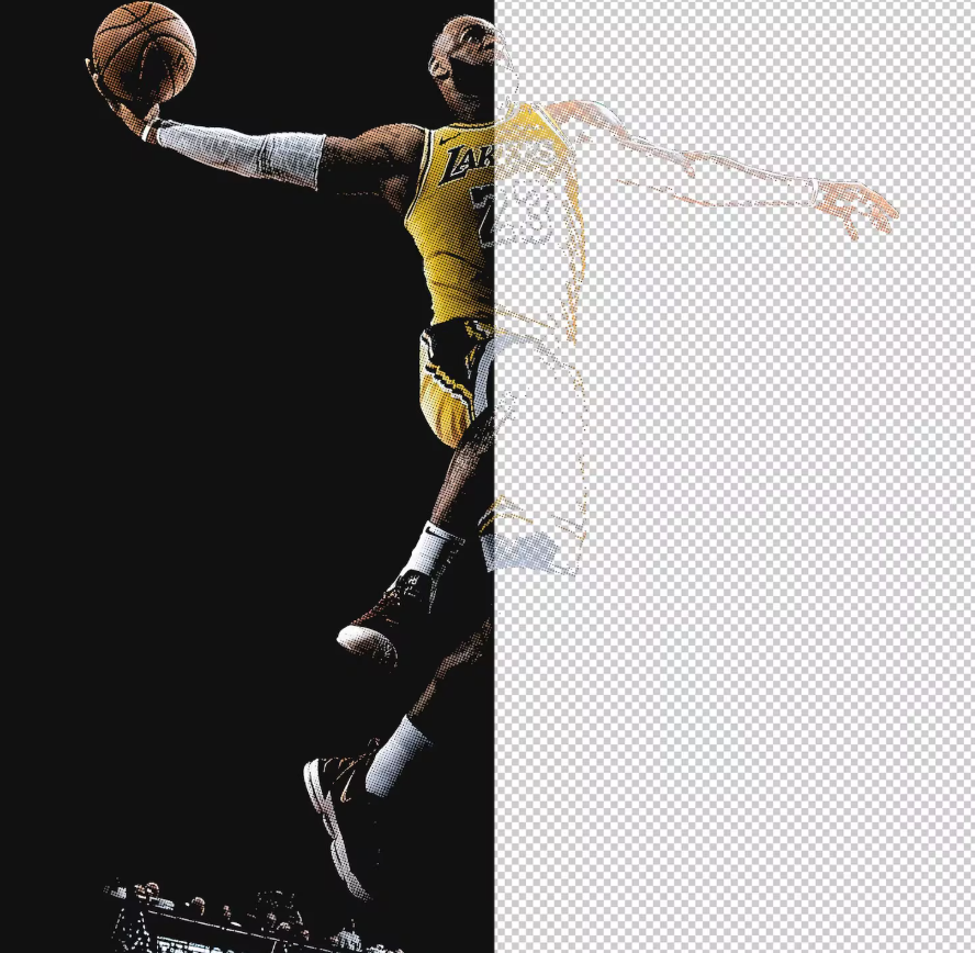 Lebron Inspired Vintage Halftone DTF Transfer