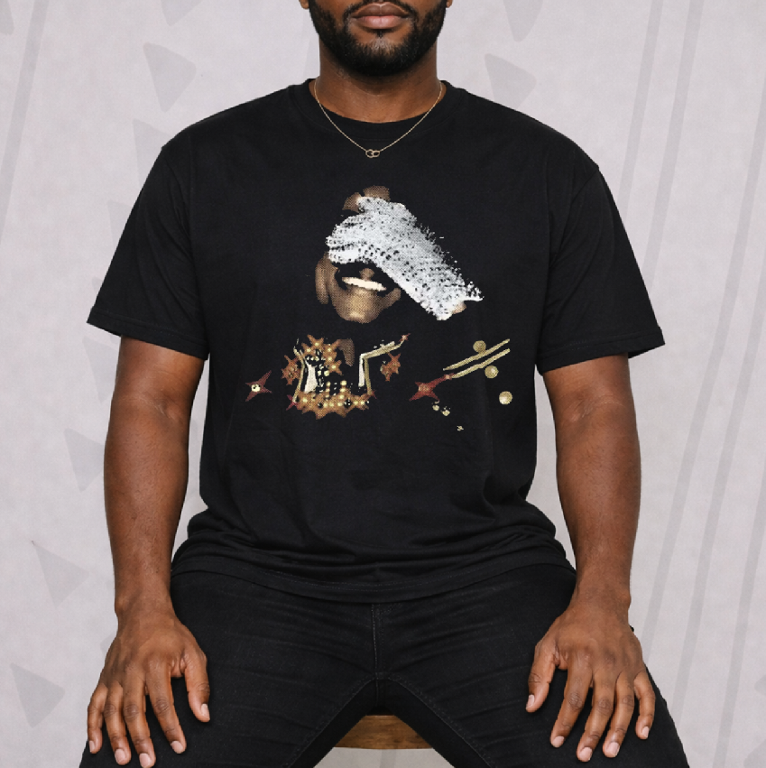 MJ White Glove Custom Black T-Shirt