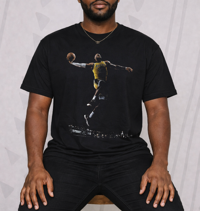 Lebron Custom Black T-Shirt