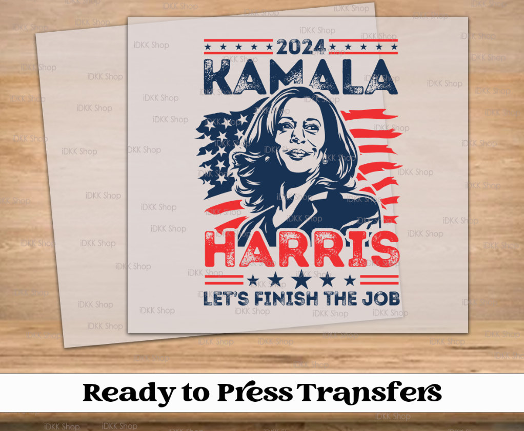 Kamala Harris Lets Finish DTF Transfer