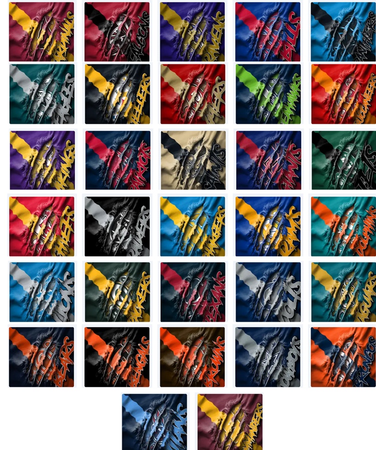 Pre-Made Adhesive Claw Rip Football TV Tray Sticker - 20x16