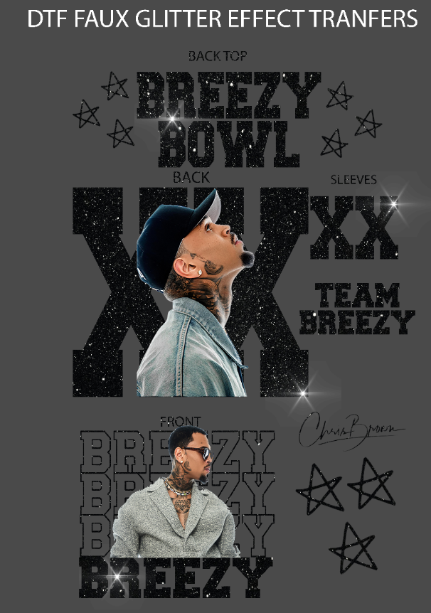 Breezy Faux Glitter DTF Transfer