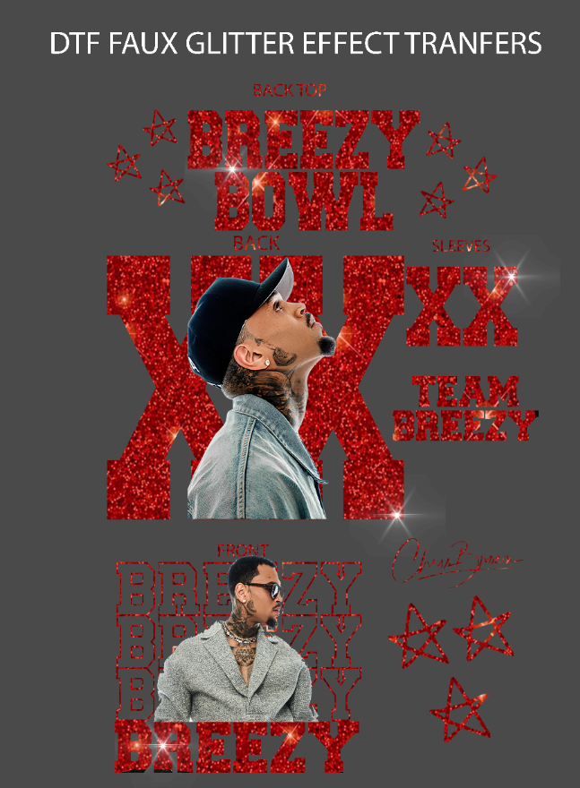 Breezy Faux Glitter DTF Transfer