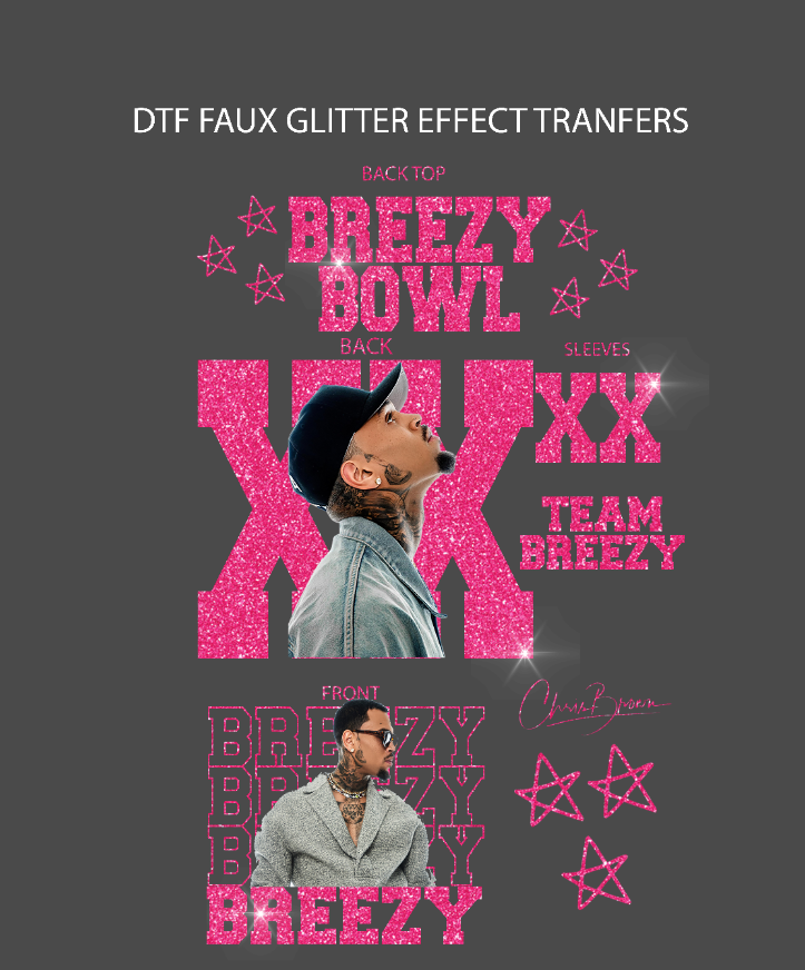 Breezy Faux Glitter DTF Transfer
