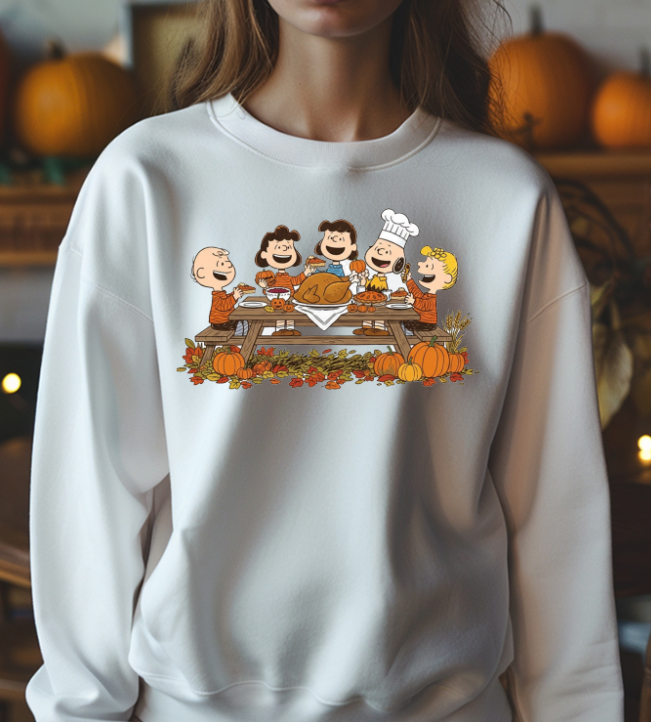 Snoopy and Friends Thanksgiving DTF Transfer