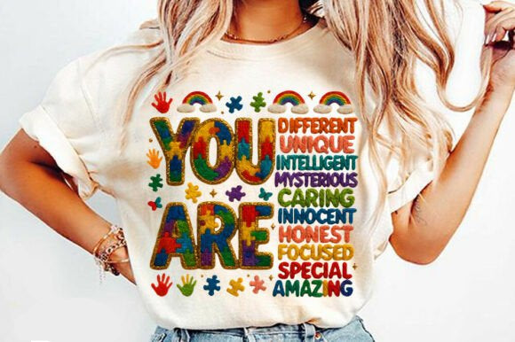 You Are Different Autism Awareness DTF Transfer