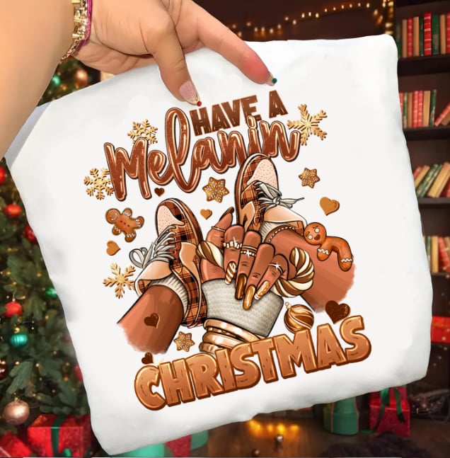 Have a Melanin Christmas DTF Transfer