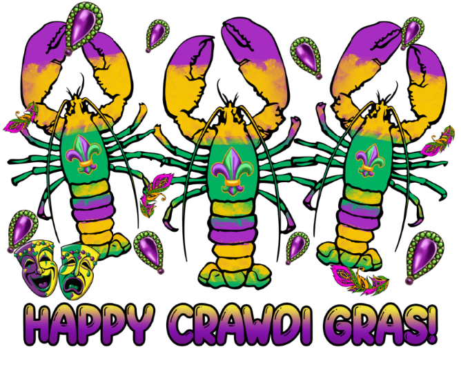Happy Mardi Gras | DTF/Sublimation Transfer