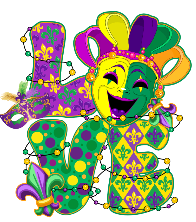 Love Mardi Gras | DTF/Sublimation Transfer
