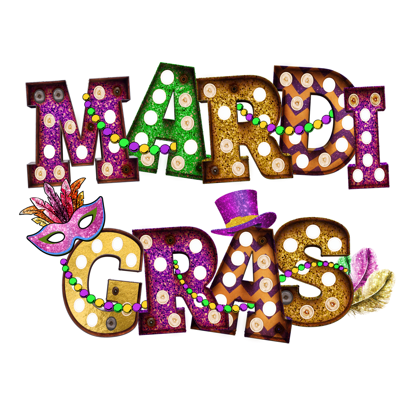 Mardi Gras Party | DTF/Sublimation Transfer
